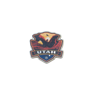 Utah the Behive State Arches Flag Magnet